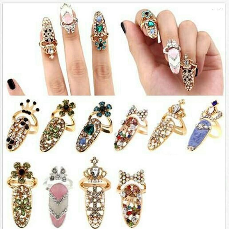 False Nails Nail Rings Lady Rhinestone Fingernail Protective Fashion Jewelry Bowknot Crown Ring Crystal Finger For Women
False Nails Nail Rings Lady Rhinestone Fingernail Protective Fashion Jewelry Bowknot Crown Ring Crystal Finger For Women