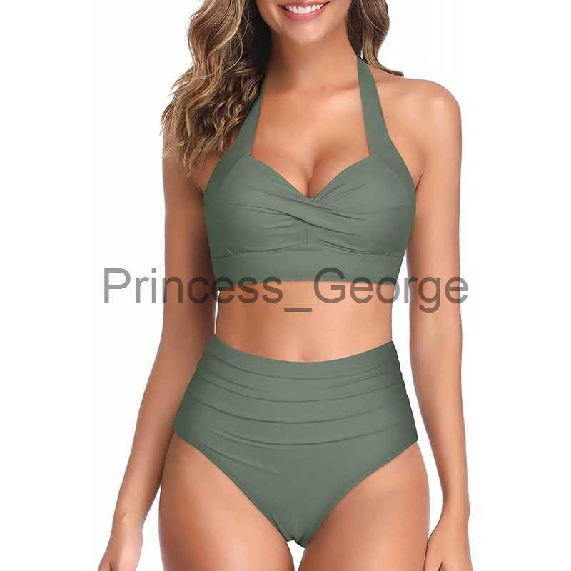 Women's Plus Size Swimwear 2023 New Women Two Piece Vintage Swimsuit Retro Halter Ruched High Waist Bikini with Bottom Summer Travel Beach Size Push x0621, Red stripe blue
Women's Plus Size Swimwear 2023 New Women Two Piece Vintage Swimsuit Retro Halter Ruched High Waist Bikini with Bottom Summer Travel Beach Size Push x0621, Red stripe blue