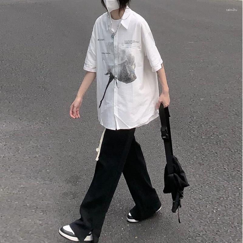 Women's Blouses Half Sleeve Summer Shirts White Floral Women American Retro Loose Blouse Fashion Print High Street Tops Hip Hop Camisas
Women's Blouses Half Sleeve Summer Shirts White Floral Women American Retro Loose Blouse Fashion Print High Street Tops Hip Hop Camisas