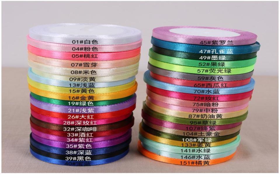 

6mm 14quot Width 25yard22meterroll Polyester Ribbon Chrismas Wedding Decor Wrap Box Package Satin Fabric Ribbon Diy Acc jllIh4669797