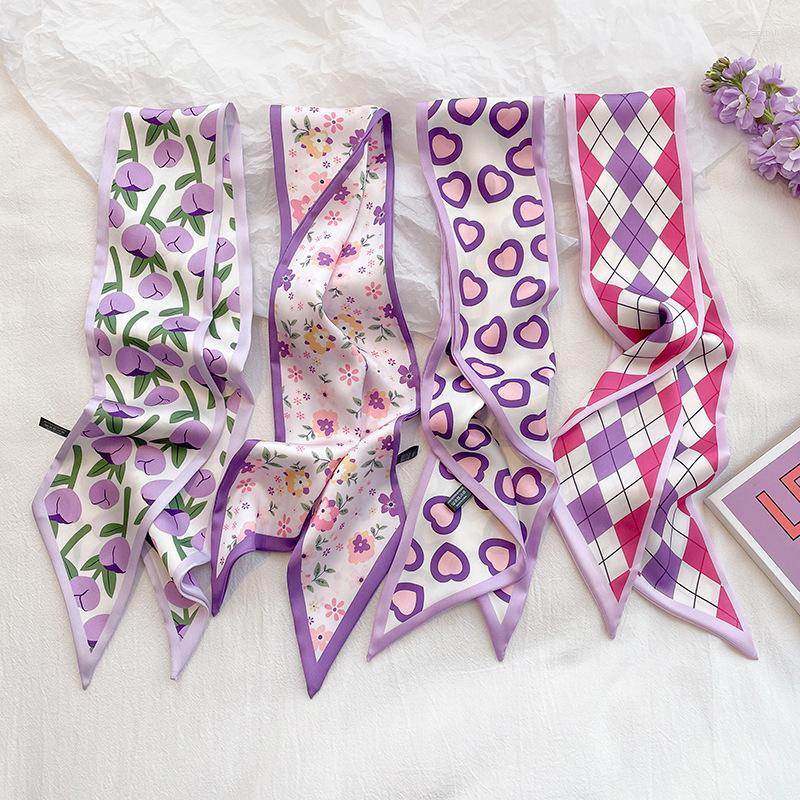 Scarves Lady Long Skinny Silk Scarf Hairband Neck Tie Design Floral Print Hair Accessories Summer 2023 Headscarf
Scarves Lady Long Skinny Silk Scarf Hairband Neck Tie Design Floral Print Hair Accessories Summer 2023 Headscarf
