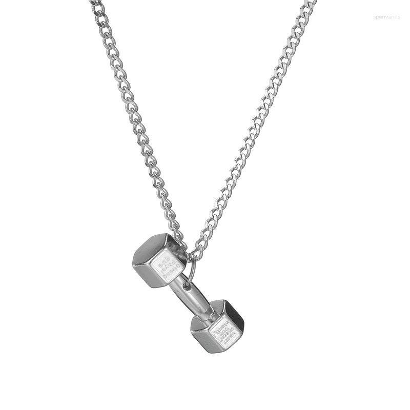 Chains Korean Couple Fitness Dumbbell Pendant Collar Choker Stainless Steel Necklace Chain Fashion Jewelry Gift For Women Men
Chains Korean Couple Fitness Dumbbell Pendant Collar Choker Stainless Steel Necklace Chain Fashion Jewelry Gift For Women Men