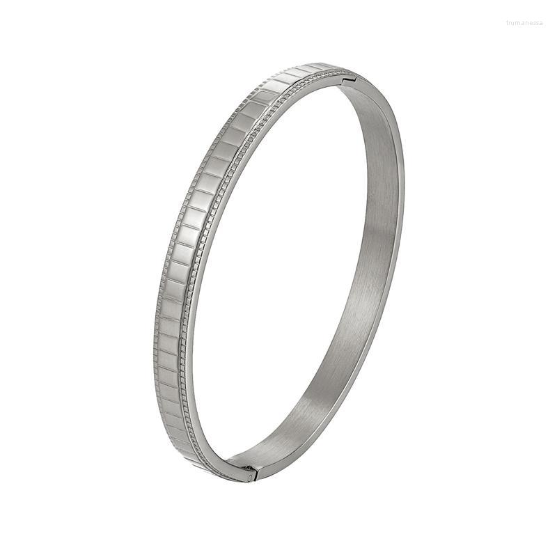 Bangle High Quality Unique Design Pressed Edge Stainless Steel Geometric Bracelet Ladies Love Fashion Jewelry Gift Wholesale Raym22
Bangle High Quality Unique Design Pressed Edge Stainless Steel Geometric Bracelet Ladies Love Fashion Jewelry Gift Wholesale Raym22