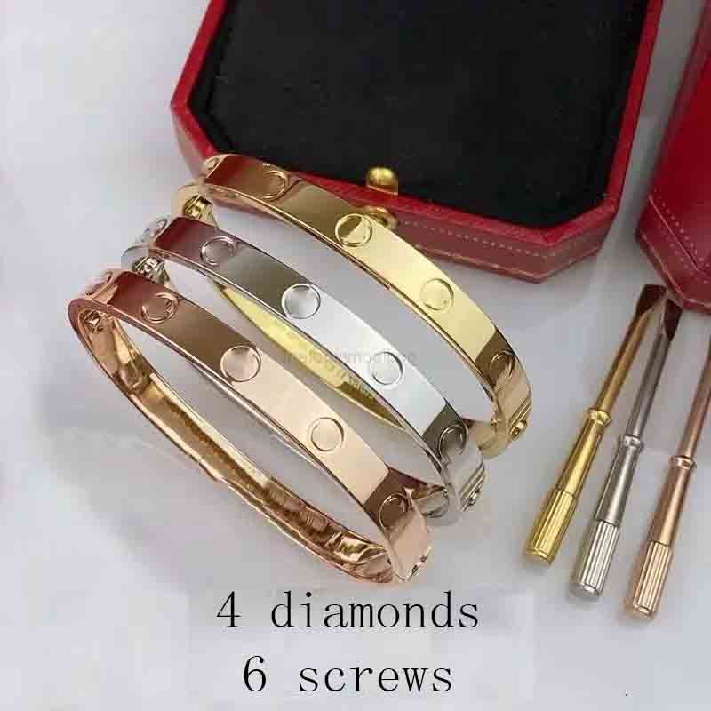 Luxurious Bangle Woman Stainless Steel Screwdriver Couple Love Bracelet Mens Fashion Jewelry Valentine Day Gift Accessories Wholesale