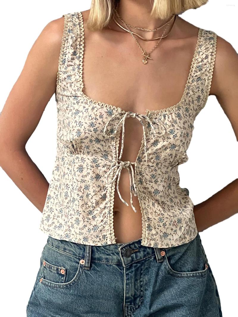 Women' Tanks Boho Chic Floral Print Crop Top With Lace Trim And Fairy Sleeves - Y2K-Inspired Square Neck Camisole For Summer Fashionistas, Apricot
Women' Tanks Boho Chic Floral Print Crop Top With Lace Trim And Fairy Sleeves - Y2K-Inspired Square Neck Camisole For Summer Fashionistas, Apricot