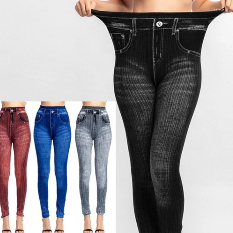 Women's Leggings High Waist Faux Jean Slim Elastic Seamless Skinny Pencil Pants Female Pocket Workout Running, Blue
Women's Leggings High Waist Faux Jean Slim Elastic Seamless Skinny Pencil Pants Female Pocket Workout Running, Blue