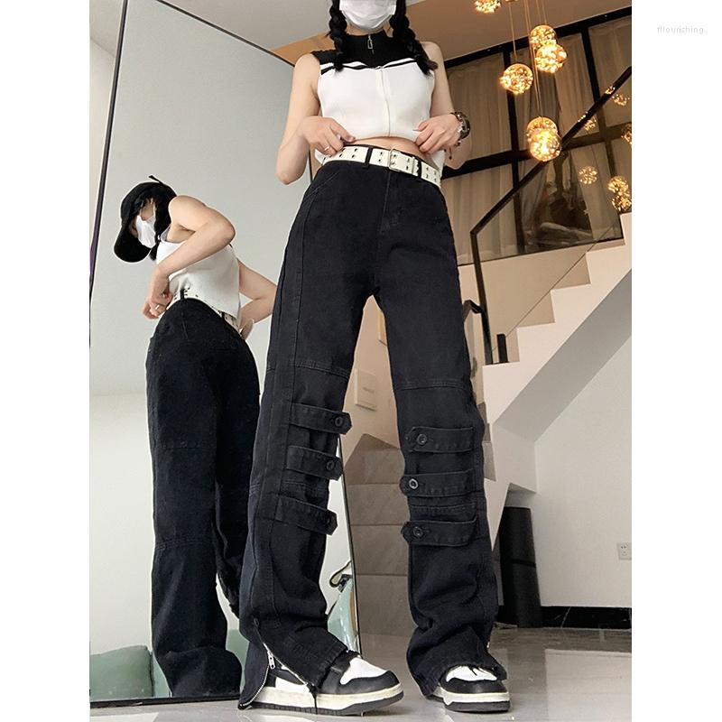 Women's Jeans Wome Vintage Black Chic High Waisted Y2K Bottoms American Wide Leg Pants Fashion Straight 2023 Summer Female Trouser
Women's Jeans Wome Vintage Black Chic High Waisted Y2K Bottoms American Wide Leg Pants Fashion Straight 2023 Summer Female Trouser