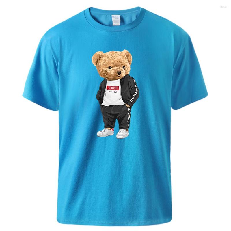 Men' T Shirts Striped Coat Plush Bear Printed Men Tee Skin Friendly Breathable Tshirt Fashion Cotton Clothes Classic Perfect Streetwear, Blue
Men' T Shirts Striped Coat Plush Bear Printed Men Tee Skin Friendly Breathable Tshirt Fashion Cotton Clothes Classic Perfect Streetwear, Blue