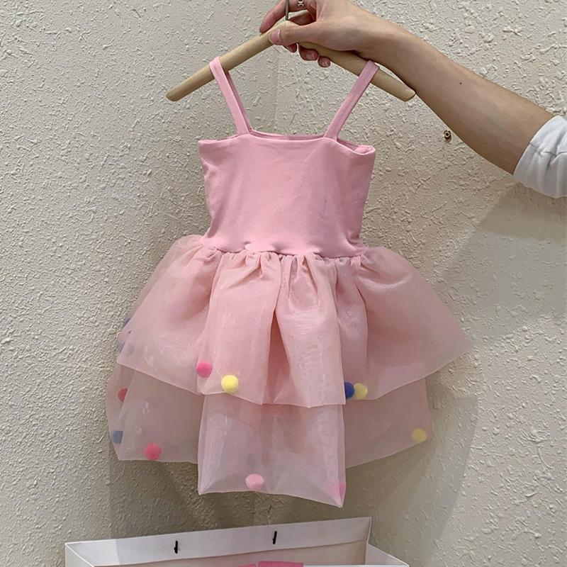 Girl Dresses Girl's Sleeveless Casual Colorful Hairball Suspender Princess Dress, Pink
Girl Dresses Girl's Sleeveless Casual Colorful Hairball Suspender Princess Dress, Pink