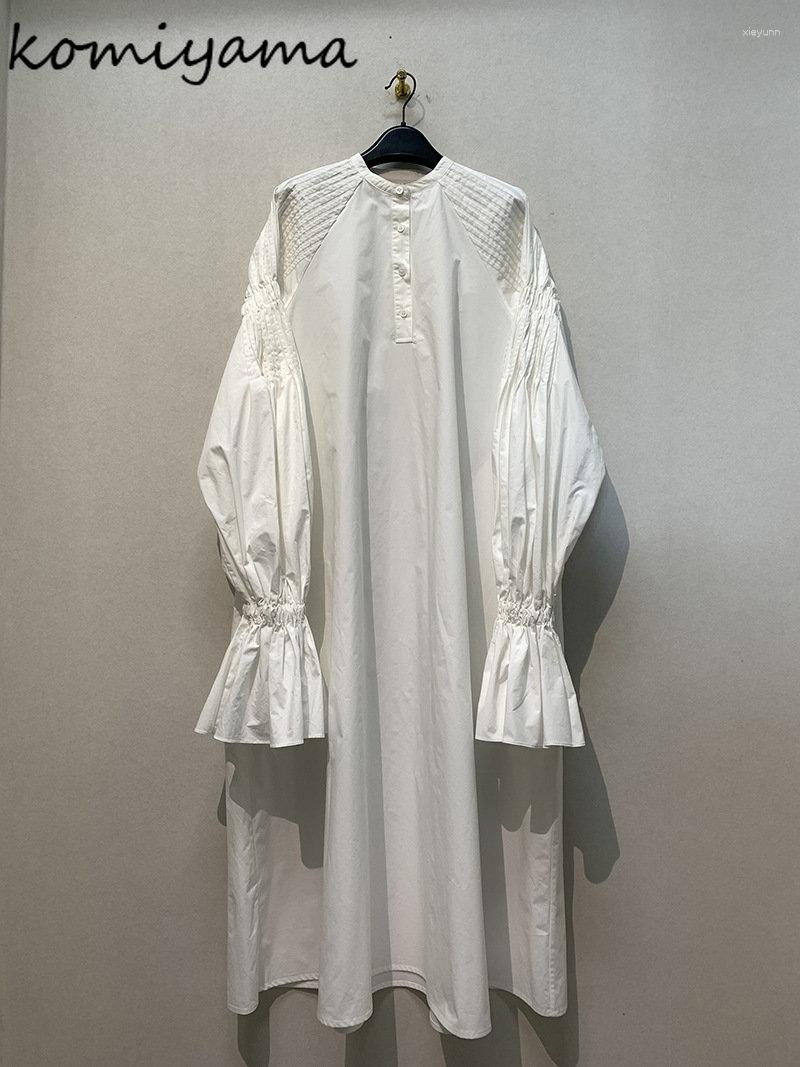 Casual Dresses Chic Pleated Design Robe Femme Fashion Ins Flare Long Sleeve Dress Solid V Neck Vestidos Spring Loose Women, Blue white stripe
Casual Dresses Chic Pleated Design Robe Femme Fashion Ins Flare Long Sleeve Dress Solid V Neck Vestidos Spring Loose Women, Blue white stripe