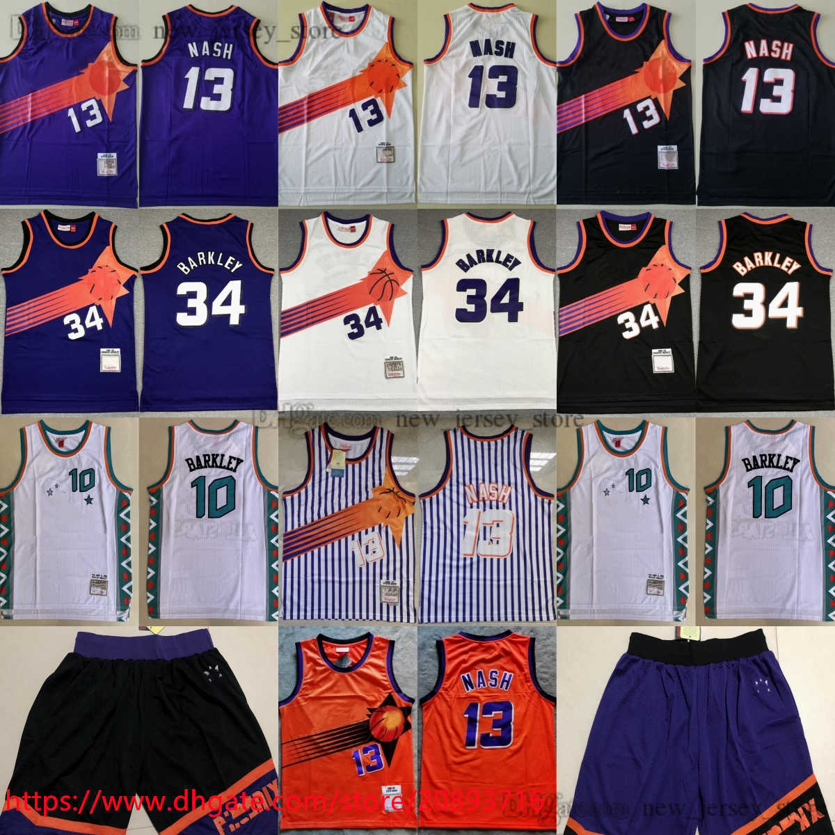 Mitchell and Ness 1992-93 Basketball 34 Charles Barkley Jersey Retro Classic 13 Steve Nash Jerseys Stitched Orange Black Purple White Stripe 1995 All-Star, Mitchell&ness
Mitchell and Ness 1992-93 Basketball 34 Charles Barkley Jersey Retro Classic 13 Steve Nash Jerseys Stitched Orange Black Purple White Stripe 1995 All-Star, Mitchell&ness