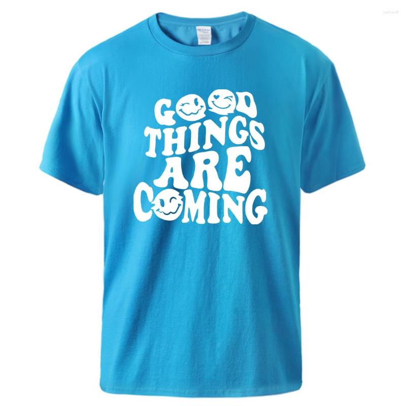 Men' T Shirts Good Things Are Coming Happy Face Mens Short Sleeved Oversized Hip Hop T-Shirt Classic Aesthetic Clothes Cool Novelty, Blue
Men' T Shirts Good Things Are Coming Happy Face Mens Short Sleeved Oversized Hip Hop T-Shirt Classic Aesthetic Clothes Cool Novelty, Blue