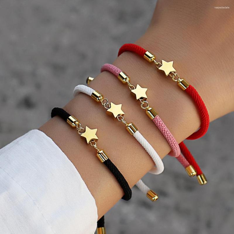 Link Bracelets Classic Stainless Steel Star Bracelet Women Fashion Colorful Rope Charm For Jewelry Gifts
Link Bracelets Classic Stainless Steel Star Bracelet Women Fashion Colorful Rope Charm For Jewelry Gifts