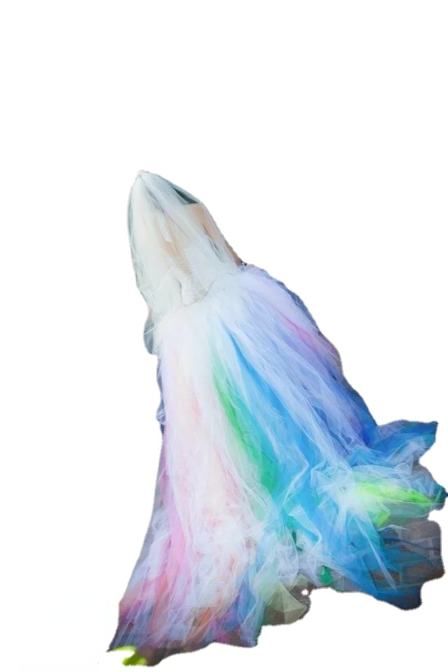 Rainbow Wedding Dresses Colorful Tulle Sweep Train Ruffles beach gothic lace-up corset Vintage Wedding Gown vestido de novia, Black & white
Rainbow Wedding Dresses Colorful Tulle Sweep Train Ruffles beach gothic lace-up corset Vintage Wedding Gown vestido de novia, Black & white