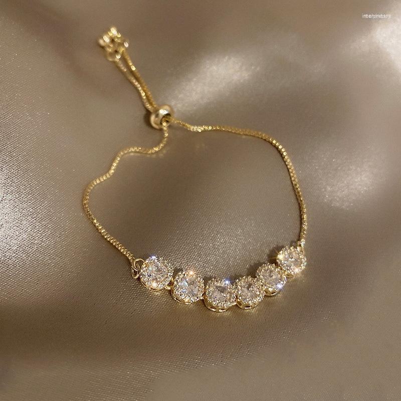Link Bracelets Luxurious Sparkling Adjustable Crystal For Women Gold Plated High Quality Bracelet Wedding Jewelry Birthday Gift
Link Bracelets Luxurious Sparkling Adjustable Crystal For Women Gold Plated High Quality Bracelet Wedding Jewelry Birthday Gift