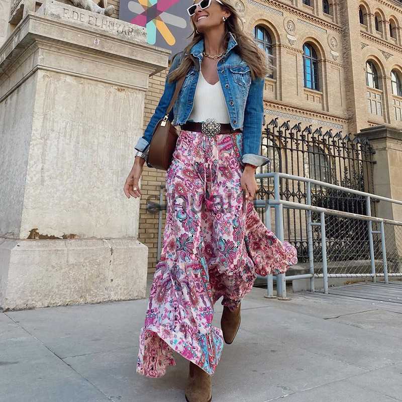 Skirts Summer High Waist Long Printed A-Line Skirt Floral Skirt Women Casual Beach Faldas Female Boho Elastic Waist Holiday Maxi Skirts J230621, Purple
Skirts Summer High Waist Long Printed A-Line Skirt Floral Skirt Women Casual Beach Faldas Female Boho Elastic Waist Holiday Maxi Skirts J230621, Purple