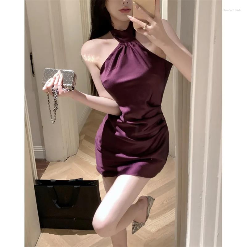 Casual Dresses Halter For Women High Waist Sexy Y2K Clothes Solid Party Evening Birthday Bodycon Dress Summer Female Korean Fashion, Purple
Casual Dresses Halter For Women High Waist Sexy Y2K Clothes Solid Party Evening Birthday Bodycon Dress Summer Female Korean Fashion, Purple