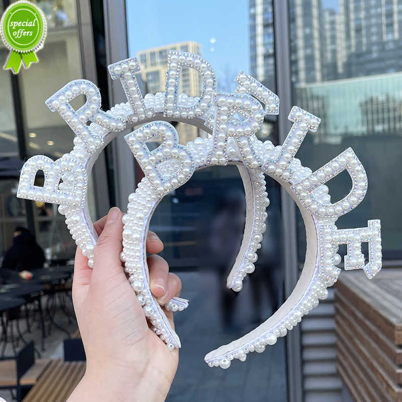New Bride Pearl Crown Headband Wedding Bridal Shower Decoration Bride to be Hairbands Photo Props Bachelorette Hen Party Supplies
New Bride Pearl Crown Headband Wedding Bridal Shower Decoration Bride to be Hairbands Photo Props Bachelorette Hen Party Supplies