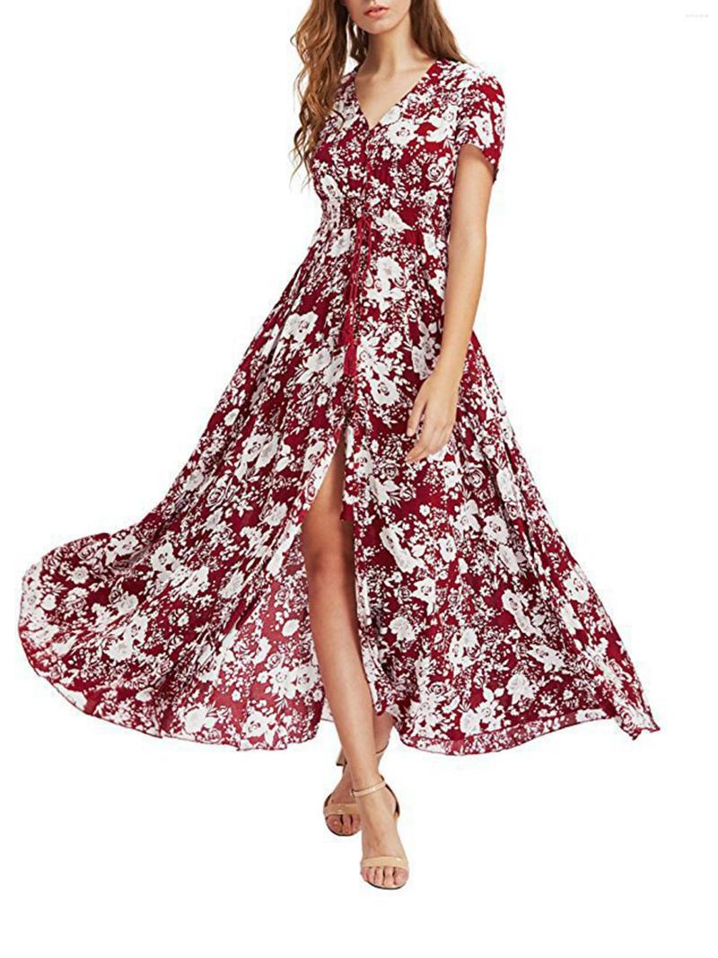 Women's T Shirts Female Bohemian Dress Summer Flower Print V-Neck Short Half Sleeve For Ladies S L XL XXL, Green short sleeve
Women's T Shirts Female Bohemian Dress Summer Flower Print V-Neck Short Half Sleeve For Ladies S L XL XXL, Green short sleeve