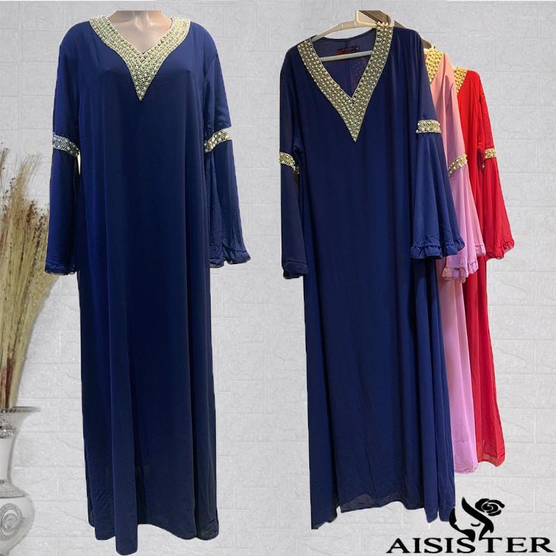 Ethnic Clothing Beading Chiffon Dubai Turkey African Womens Abaya Muslim Kaftan Long Dress With Scarf Embroidery Weding/Events Flaredsleev
Ethnic Clothing Beading Chiffon Dubai Turkey African Womens Abaya Muslim Kaftan Long Dress With Scarf Embroidery Weding/Events Flaredsleev