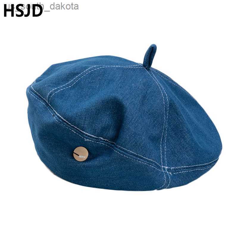 Fashion Pretty Girls' Denim Beret Painter Hat French Cowboy Ladies Washed Cotton Artist Spring Summer Berets And Hats For Women L230523, Sky blue
Fashion Pretty Girls' Denim Beret Painter Hat French Cowboy Ladies Washed Cotton Artist Spring Summer Berets And Hats For Women L230523, Sky blue