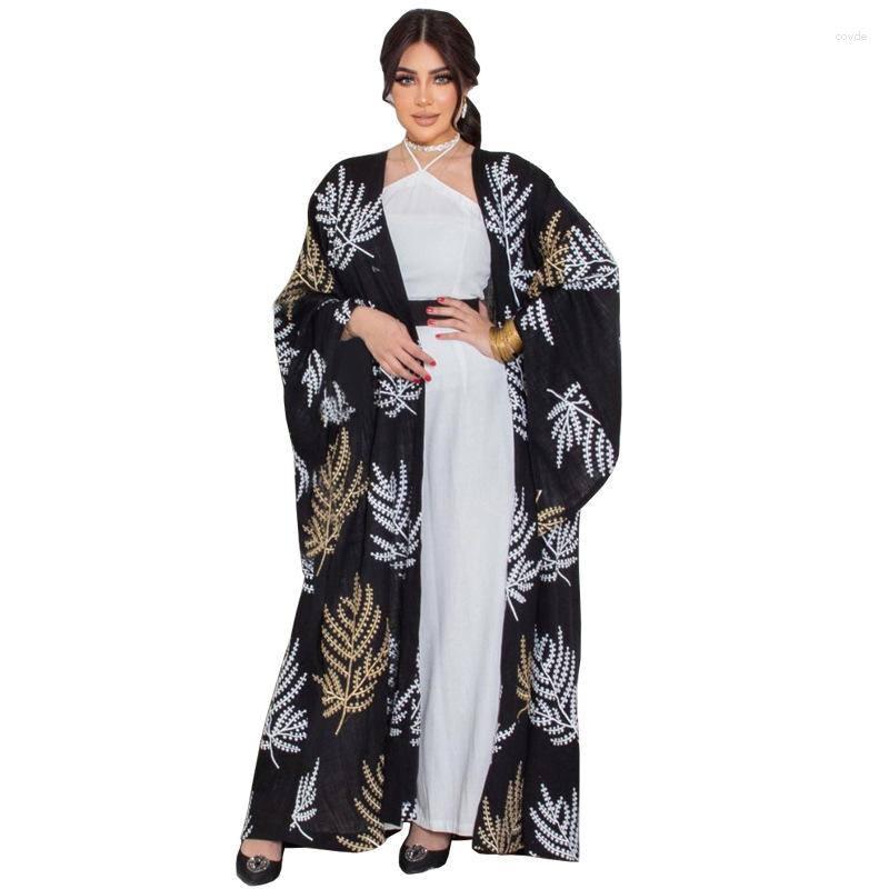 Ethnic Clothing Abaya Dubai Muslim Two Pieces Dress Robe Open Vestidos Embroidery Long Sleeves Cardigan White Inner Middle East Gown
Ethnic Clothing Abaya Dubai Muslim Two Pieces Dress Robe Open Vestidos Embroidery Long Sleeves Cardigan White Inner Middle East Gown