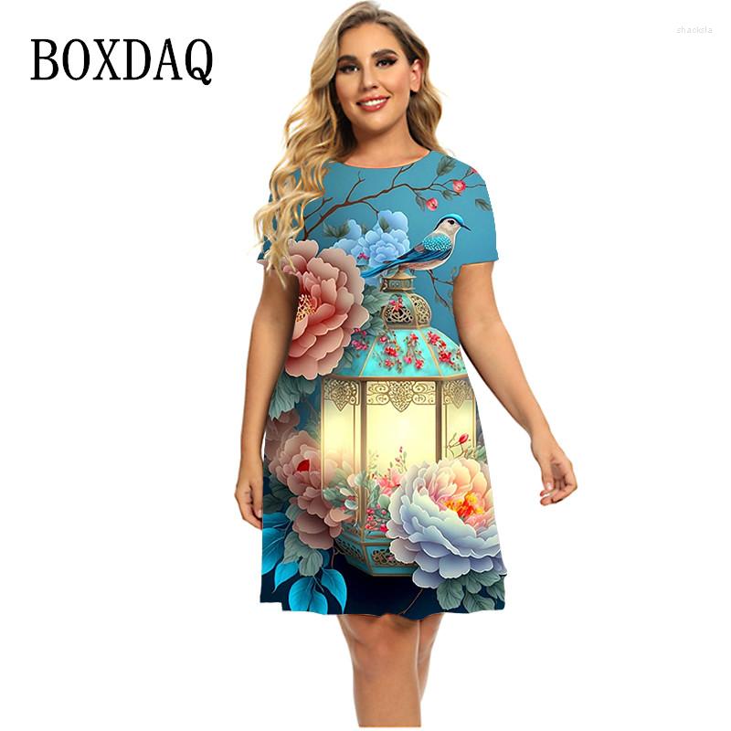 Casual Dresses Magpie Flowers 3D Print Dress Women Lantern Pattern Summer Retro Oversized Fashion Short Sleeve Loose Clothing, Dp13457
Casual Dresses Magpie Flowers 3D Print Dress Women Lantern Pattern Summer Retro Oversized Fashion Short Sleeve Loose Clothing, Dp13457