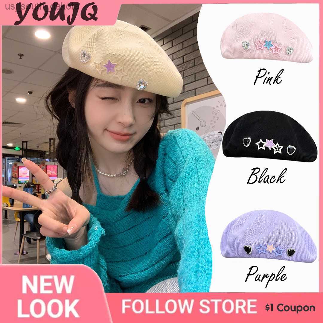 Y2K Sweetheart Girl Star Berets Design Rhinestone Painter Cap Summer Fashion Shade Versatile Beret Caps for Woman Bonnet L230523, Green
Y2K Sweetheart Girl Star Berets Design Rhinestone Painter Cap Summer Fashion Shade Versatile Beret Caps for Woman Bonnet L230523, Green