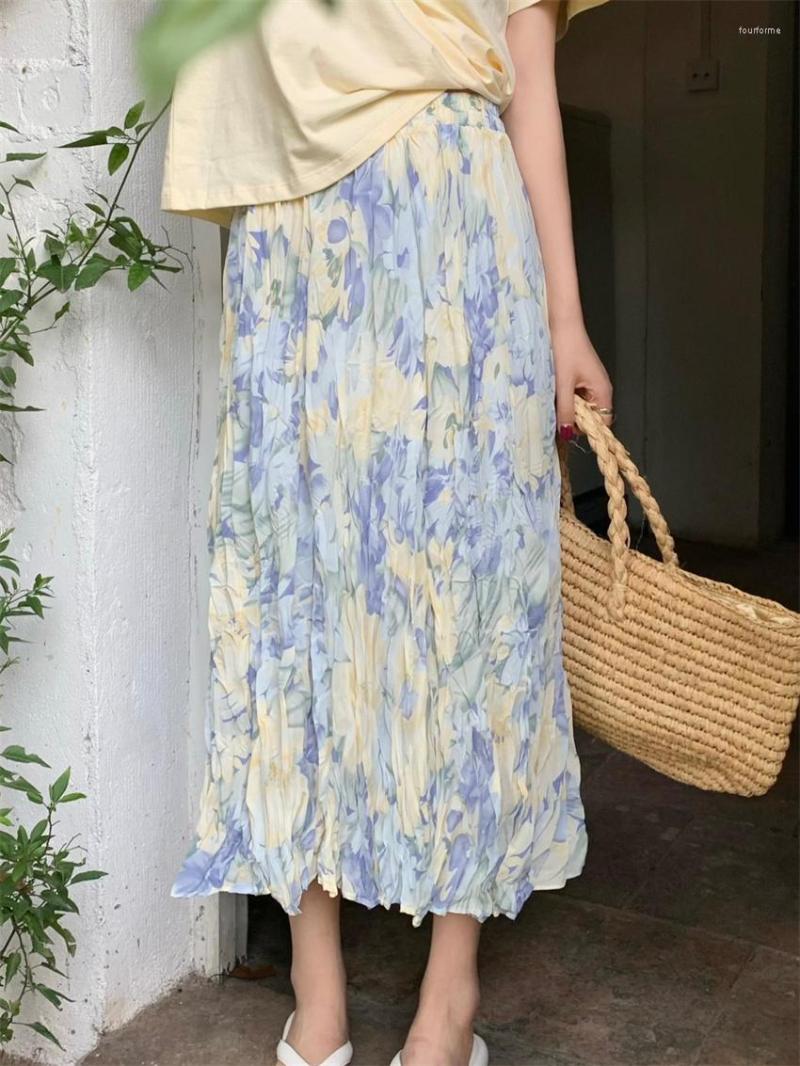 Skirts Alien Kitty Oil Painting Women Stylish Sweet Summer Chic 2023 Elastic Waist Florals Elegant Casual Loose OL, Blue
Skirts Alien Kitty Oil Painting Women Stylish Sweet Summer Chic 2023 Elastic Waist Florals Elegant Casual Loose OL, Blue