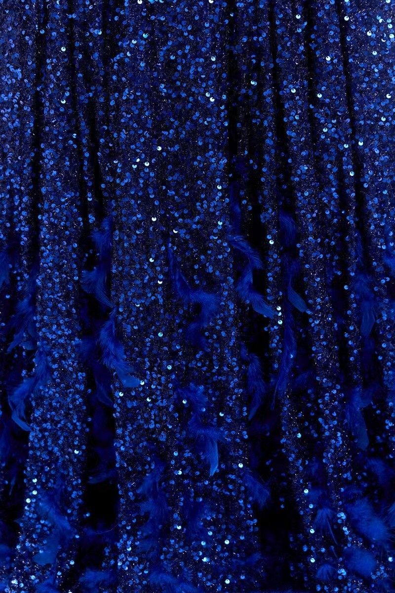 Sparkly red Sequins long sleeve Prom Dresses For Black Girls Crystal Rhie Court Train Party Gown Robes De Bal blue feather sequined muslim designer pr