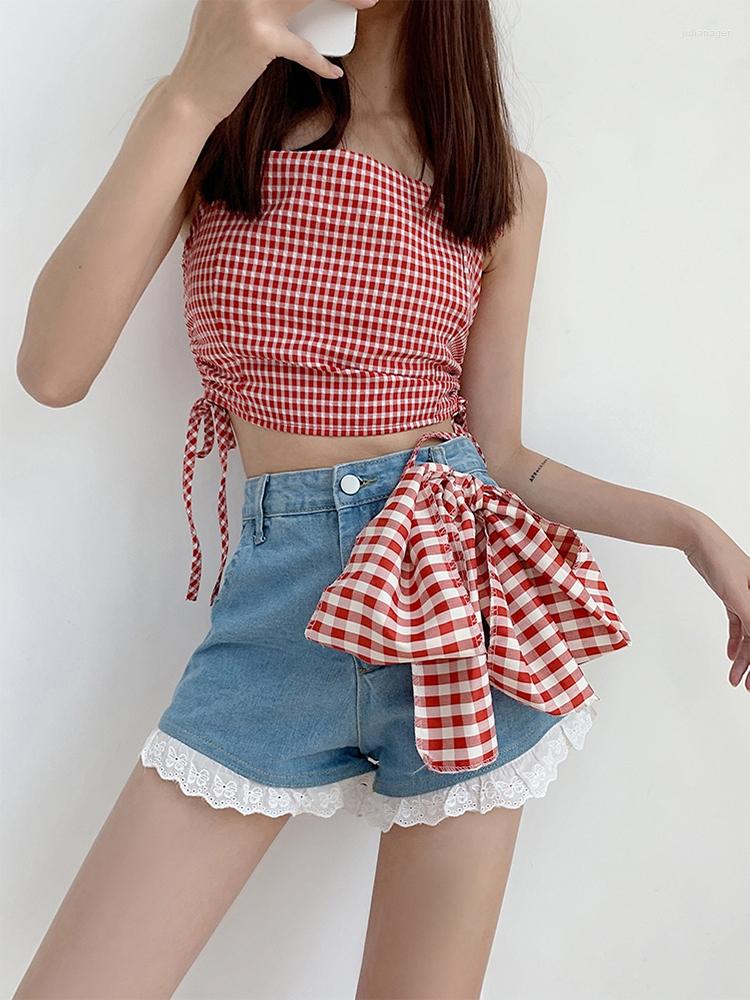 Women' Jeans Summer Women Korean Fashion Jean Shorts Denim Pants Lace Patchwork Design Vintage Y2k Streetwear 2000s Aesthetic Gyaru Tide, Blue
Women' Jeans Summer Women Korean Fashion Jean Shorts Denim Pants Lace Patchwork Design Vintage Y2k Streetwear 2000s Aesthetic Gyaru Tide, Blue