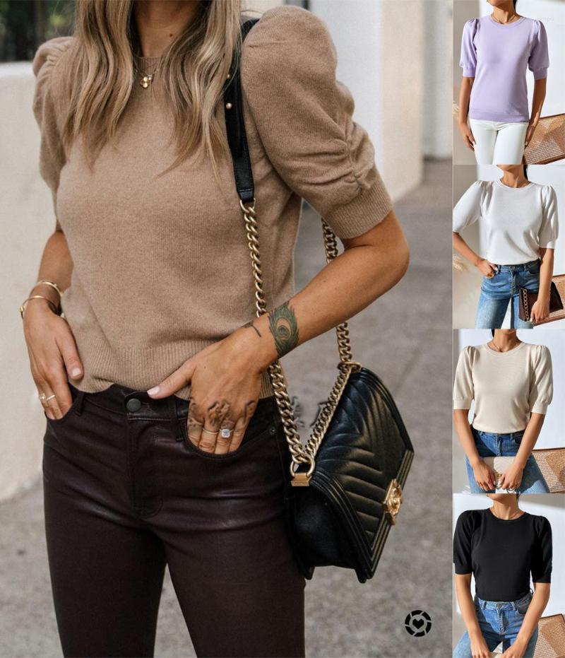 Women' Sweaters Knitwears Women Sweater Round Collar Knitting Pure Color Foreign Trade Women' With Short Sleeves, Black
Women' Sweaters Knitwears Women Sweater Round Collar Knitting Pure Color Foreign Trade Women' With Short Sleeves, Black
