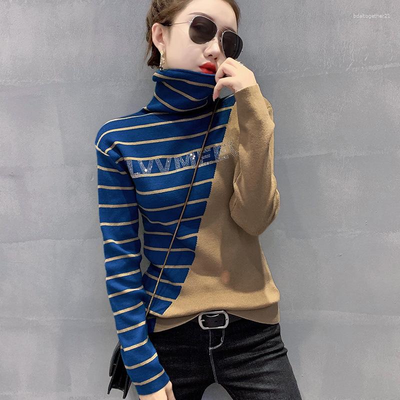 Women' T Shirts Fall / Winter 2023 Women' T-Shirt Stripe Splicing High Collar Pullover Long Sleeve Slim Fit Top Fashion Outer Sweater, Blue
Women' T Shirts Fall / Winter 2023 Women' T-Shirt Stripe Splicing High Collar Pullover Long Sleeve Slim Fit Top Fashion Outer Sweater, Blue