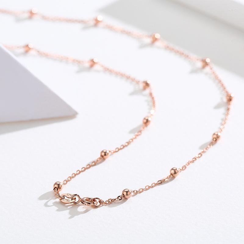 Chains 35cm-50cm 925 Sterling Silver Rose Gold Color Cross Beaded Chain Necklaces Women Girls Jewelry Kolye Collares Collane Ketting
Chains 35cm-50cm 925 Sterling Silver Rose Gold Color Cross Beaded Chain Necklaces Women Girls Jewelry Kolye Collares Collane Ketting