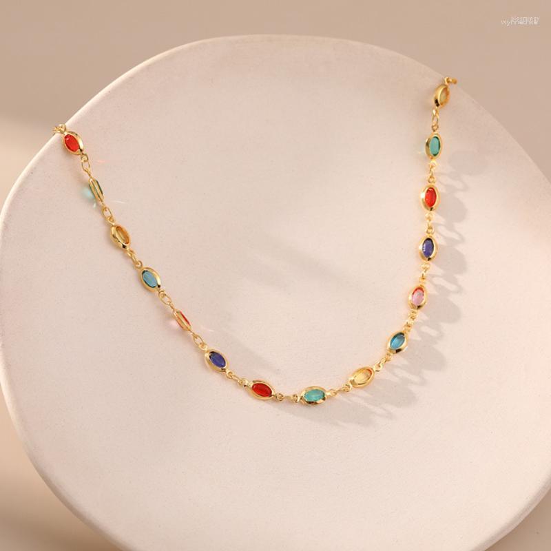 Chains MKOPSZ Trendy Colored Crystal Oval Heart Beaded Necklaces For Women Girls Fashion Jewelry Boho Necklace Holiday Party Gifts
Chains MKOPSZ Trendy Colored Crystal Oval Heart Beaded Necklaces For Women Girls Fashion Jewelry Boho Necklace Holiday Party Gifts