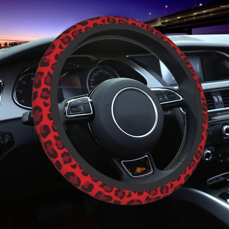 Steering Wheel Covers 38cm Car Cover Leopard Printed Red Universal Braid On The Case Automobile Accessory
Steering Wheel Covers 38cm Car Cover Leopard Printed Red Universal Braid On The Case Automobile Accessory