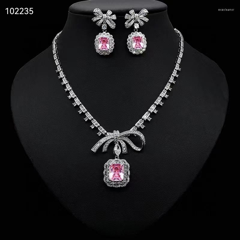Necklace Earrings Set Fashion Bowknot 2pcs African For Women Wedding Luxury Naija Dubai Cubic Zirconia Bridal Jewelry N-118, Picture shown
Necklace Earrings Set Fashion Bowknot 2pcs African For Women Wedding Luxury Naija Dubai Cubic Zirconia Bridal Jewelry N-118, Picture shown