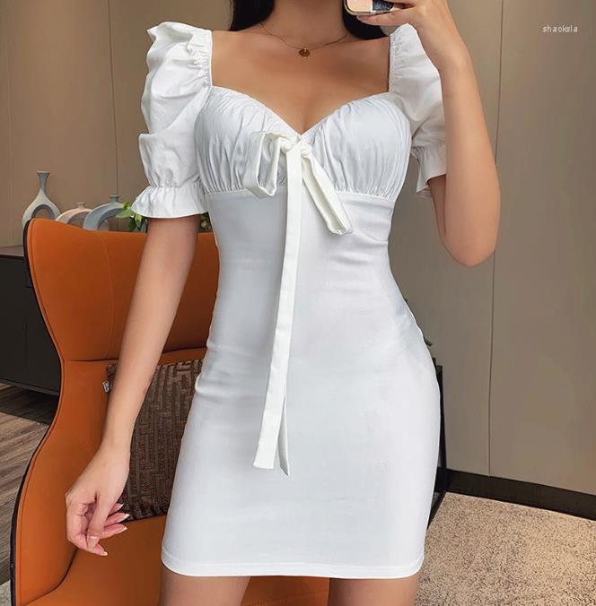 Casual Dresses For Women Summer Fashion French Peach Neck Bubble Sleeves Pleated Strap Wrap Hip Skirt Sexy Skinny Mini Dress 2023
Casual Dresses For Women Summer Fashion French Peach Neck Bubble Sleeves Pleated Strap Wrap Hip Skirt Sexy Skinny Mini Dress 2023