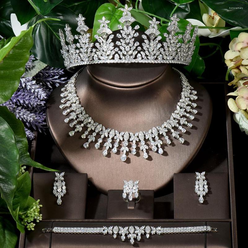 Necklace Earrings Set Fashion African 5pcs Bridal Jewelry Full Cubic Zirconia White Color Women Dress Accessories Dubai Wedding N-1629, Picture shown
Necklace Earrings Set Fashion African 5pcs Bridal Jewelry Full Cubic Zirconia White Color Women Dress Accessories Dubai Wedding N-1629, Picture shown