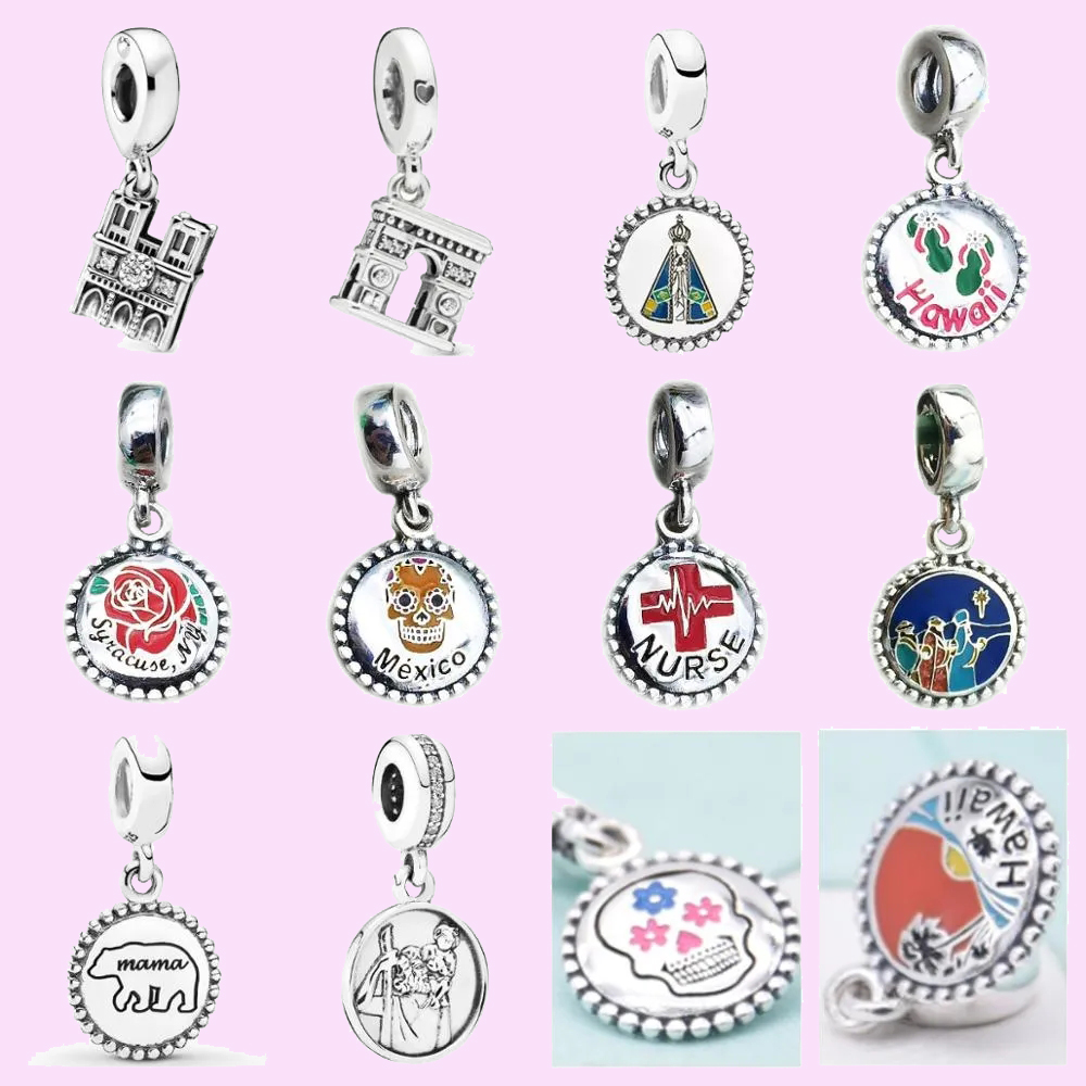 925 sterling silver charms for jewelry making for pandora beads Carving Suitable for Women Bracelet Charm Bead Dangle DIY Jewelry Accessories
925 sterling silver charms for jewelry making for pandora beads Carving Suitable for Women Bracelet Charm Bead Dangle DIY Jewelry Accessories