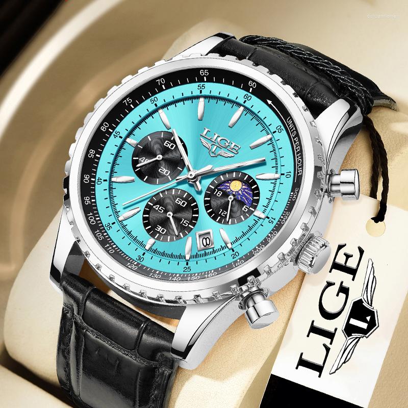 Wristwatches 2023 Business Watch Men LIGE Military Casual Waterproof Sport Chronograph Quartz For, Silver blue
Wristwatches 2023 Business Watch Men LIGE Military Casual Waterproof Sport Chronograph Quartz For, Silver blue