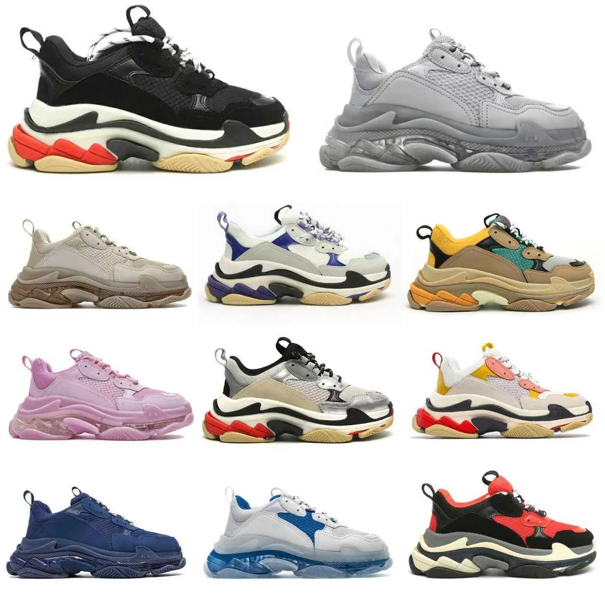 Designers Crystal Bottom 17w Women Mens Casual Shoes Trainers Dad Platform Triple S Black White Red Blue Brand Paris Flat Multi-color Increased Luxury Sneakers, 16
Designers Crystal Bottom 17w Women Mens Casual Shoes Trainers Dad Platform Triple S Black White Red Blue Brand Paris Flat Multi-color Increased Luxury Sneakers, 16