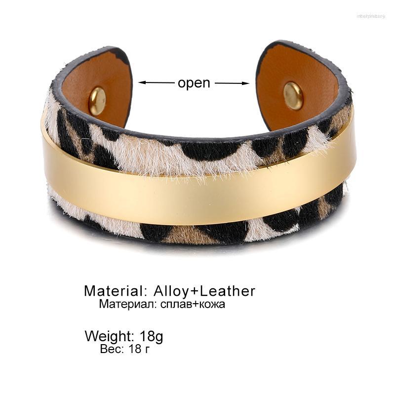 Bangle ALIOUTOM Fashion Open Leopard Velvet Leather & Bracelet For Men Women Trendy PU Adjustable Charm Gold Color
Bangle ALIOUTOM Fashion Open Leopard Velvet Leather & Bracelet For Men Women Trendy PU Adjustable Charm Gold Color