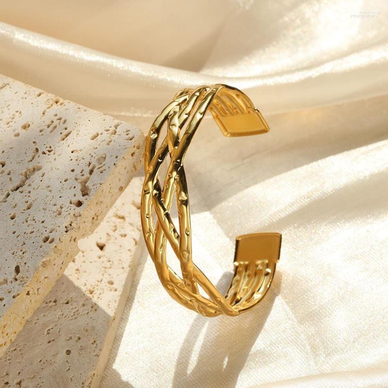 Bangle Trendy Geometric Stainless Steel Bracelet For Women Gold Color Minimalism Pendant Open Adjustable Cuff Girls Jewelry
Bangle Trendy Geometric Stainless Steel Bracelet For Women Gold Color Minimalism Pendant Open Adjustable Cuff Girls Jewelry