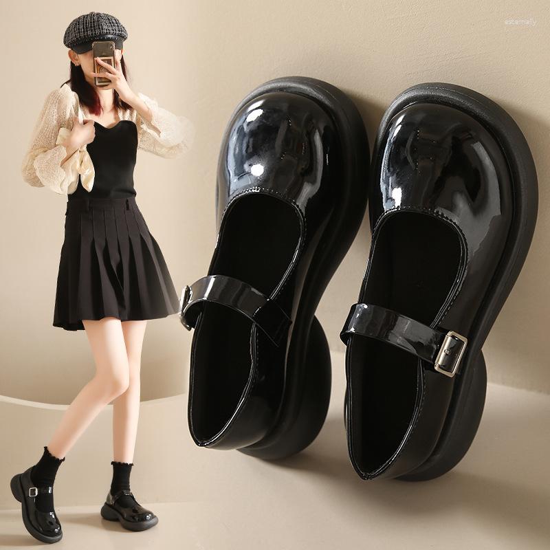 Dress Shoes 2023 Women's Fashion Retro Versatile Round Toe Increase Black Thick Sole Mary Jane For Women Zapatos De Mujer, Glossy black
Dress Shoes 2023 Women's Fashion Retro Versatile Round Toe Increase Black Thick Sole Mary Jane For Women Zapatos De Mujer, Glossy black