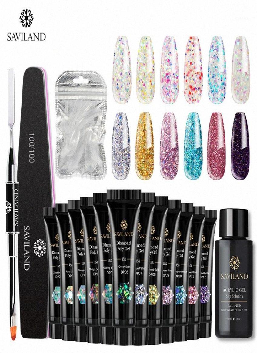 SAVILAND Diamond Glitter Poly Gel Kits Nails Gel Polish Sequins Fast Building Extension Soak Off UV Varnish Nail Art Tools1 No971900325, Beige
SAVILAND Diamond Glitter Poly Gel Kits Nails Gel Polish Sequins Fast Building Extension Soak Off UV Varnish Nail Art Tools1 No971900325, Beige