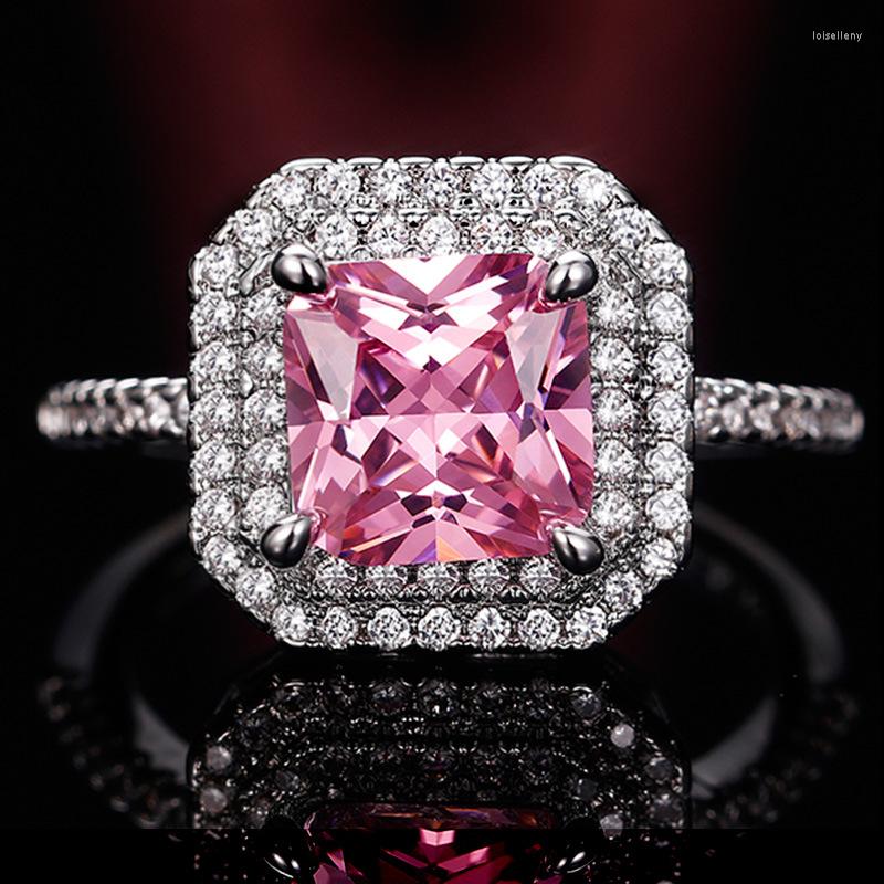 Wedding Rings 2023 Europe And The United States High-end Group Set Cubic Zirconia Ring Luxury Women's Pink Square Zircon F1428
Wedding Rings 2023 Europe And The United States High-end Group Set Cubic Zirconia Ring Luxury Women's Pink Square Zircon F1428