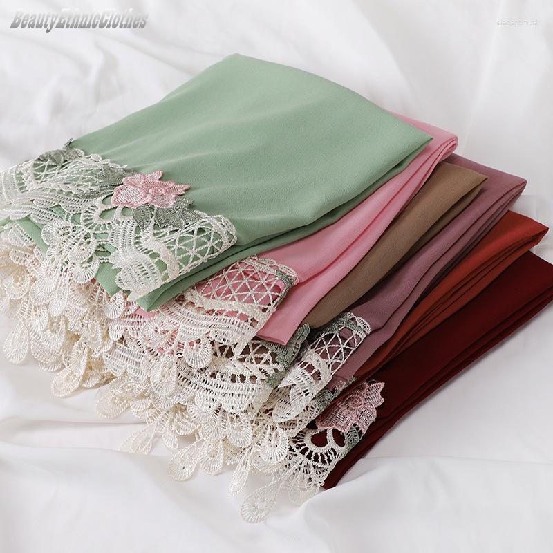 Scarves Luxury Women Lace Floral Chiffon Scarf Muslim Hijab Headband Wrap Shawls Turban Malaysia Hair Accessories 70 175cm
Scarves Luxury Women Lace Floral Chiffon Scarf Muslim Hijab Headband Wrap Shawls Turban Malaysia Hair Accessories 70 175cm