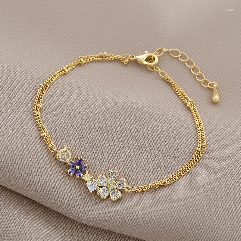 Charm Bracelets Summer Crystal Temperament Bracelet For Woman Fashion Flower Cuff High Quality Women's Jewelry Accessories
Charm Bracelets Summer Crystal Temperament Bracelet For Woman Fashion Flower Cuff High Quality Women's Jewelry Accessories