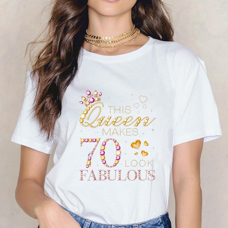 Women's T Shirts This Queen Makes 70/80 Look Fuabulous Shirt Women Golden Seventy Birthday Gift Tshirt Femme Aesthetic Clothes, White
Women's T Shirts This Queen Makes 70/80 Look Fuabulous Shirt Women Golden Seventy Birthday Gift Tshirt Femme Aesthetic Clothes, White